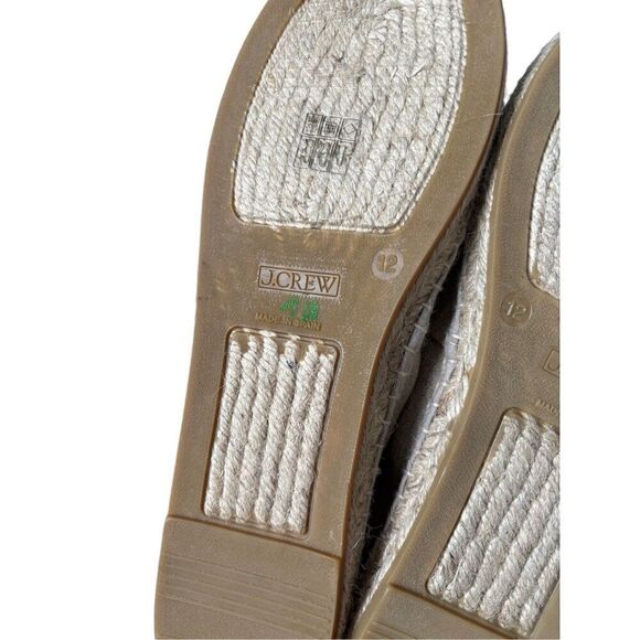 J.Crew cap toe espadrilles linen size 12 - Picture 8 of 9